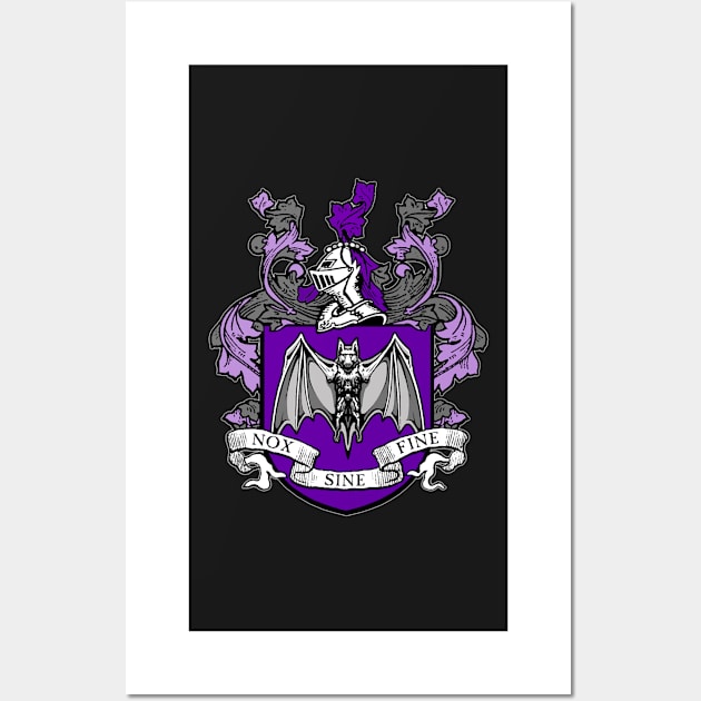 Bat Crest (Purple) Wall Art by artofadornment